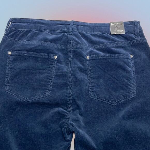 BUFFALO Women’s 6 / 28 Blue Velour MID RISE STRETCH SKINNY Jeans - Picture 3 of 4